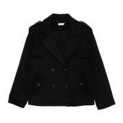 Liu Jo Kort Klassisk Trenchcoat Black, Dam