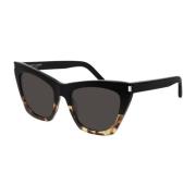 Saint Laurent Kate Tortoise/Black Fjäril Solglasögon Black, Dam