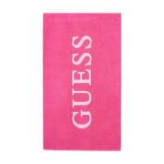 Guess Dam Strandhandduk med Logo Pink, Dam