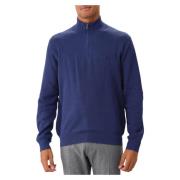 Ralph Lauren Stickad Half Zip Rustic Navy Heather Blue, Herr