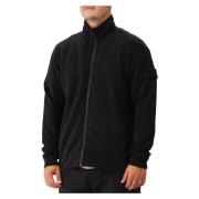 Stone Island Ghost Zip Black Fleecetröja Black, Herr