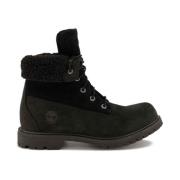 Timberland Vattentäta Fleece Fold Down Stövlar Black, Dam