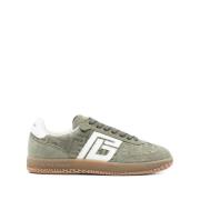 Balmain Sportiga Logo Print Sneakers Green, Dam