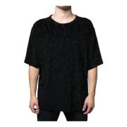 Dolce & Gabbana Logo Print Crew Neck T-shirt Black, Herr