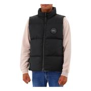 Canada Goose Svart Puffer Vest Stilfull Dragkedja Black, Herr