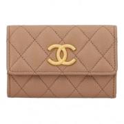 Chanel Vintage Pre-owned Laeder plnbcker Beige, Dam