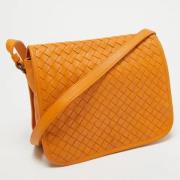 Bottega Veneta Vintage Pre-owned Laeder crossbodyvskor Orange, Dam