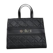 Gaëlle Paris Svart Shopper Väska med Quiltad Finish Black, Dam