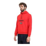 Napapijri Röd Half-Zip Tröja Burgee Vinter Red, Herr