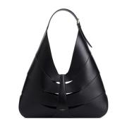 Alaïa Svart läder axelväska Elegant design Black, Dam