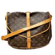 Louis Vuitton Vintage Pre-owned Canvas crossbodyvskor Brown, Dam