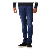 Tramarossa Blå Zip Jeans Clean Look Blue, Herr