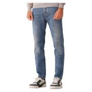 Jacob Cohën Blå Slim Cropped Carrot Jeans Blue, Herr