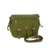 Prada Vintage Pre-owned Nylon prada-vskor Green, Dam