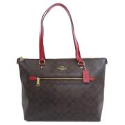 Coach Pre-owned Pre-owned Tyg totevskor Brown, Dam