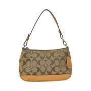 Coach Pre-owned Pre-owned Canvas handvskor Beige, Dam