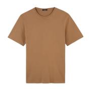 Eden Park Pima Bomull T-shirt - Rund Hals Brown, Herr