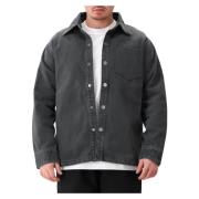 Ami Paris Svart Overshirt Enkel Stil Gray, Herr