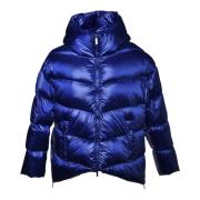 Baldinini Down jacket in blue nylon Blue, Dam