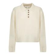 Loulou Studio Vit Tröja för Kvinnor Aw24 Beige, Dam