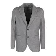 Circolo 1901 Texturerad Jersey Enkelknäppt Jacka Gray, Herr