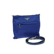 Prada Vintage Pre-owned Nylon prada-vskor Blue, Dam