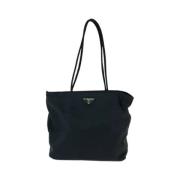 Prada Vintage Pre-owned Canvas totevskor Black, Dam