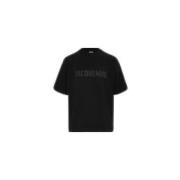 Jacquemus Avslappnad Bomull T-shirt Black, Herr