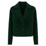 Max Mara Weekend Ulljacka med V-ringning Green, Dam