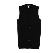 Comme des Garçons Svart Ull V-ringad Cardigan Stickad Black, Herr