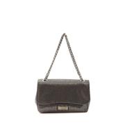 Pompei Donatella Läder Crossbody-väska med Logofoder Gray, Dam