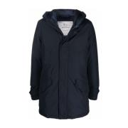 Woolrich Blå Melton Polar Jacka Blue, Herr