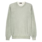 Colombo Lyxig Cashmere Crew-Neck Stickat plagg Green, Herr