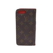 Louis Vuitton Vintage Pre-owned Belagd canvas nyckelhllare Brown, Dam