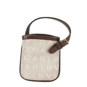 Bvlgari Vintage Pre-owned Canvas handvskor Beige, Dam