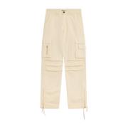 Semicouture Cargo denim jeans med bred midja Yellow, Dam