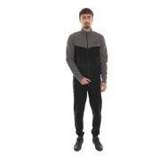 Emporio Armani EA7 Kontrast Zip Tracksuit med Sidologotyp Multicolor, ...