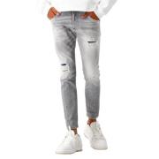 Dsquared2 Slitna Skater Jeans med Färgstänk Gray, Herr