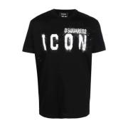 Dsquared2 Ikoniskt Logo Spray T-shirt Black, Herr