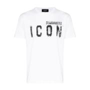 Dsquared2 Vit Spray Icon Print T-shirt White, Herr