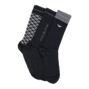 Emporio Armani Multifärgat Logosockset Black, Herr