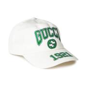 Gucci Logo Baseball Cap Vit/Grön Hatt White, Herr