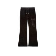 Juicy Couture Svarta Velvet Layla Byxor med Strass Black, Dam