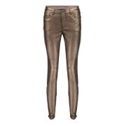 Geisha Koppar Finish Straight Jeans Brown, Dam