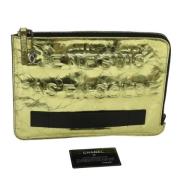 Chanel Vintage Pre-owned Laeder kuvertvskor Yellow, Dam