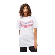 Custo Barcelona Oversized T-shirt med frampressat tryck White, Dam