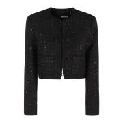 Rotate Birger Christensen Boucle Crop Jacka Black, Dam