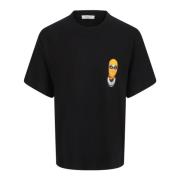 IH NOM UH NIT Svart Grafiskt Tryck Bomull T-shirt Black, Herr