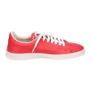 Moma Vintage Läder Damsneakers Red, Dam