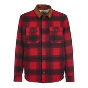 Saint Barth Röd Tartan Overshirt Kappa Red, Herr